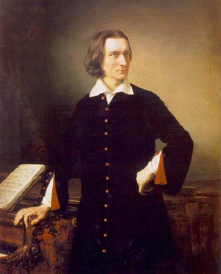 unknow artist Portrait of Franz Liszt Germany oil painting art